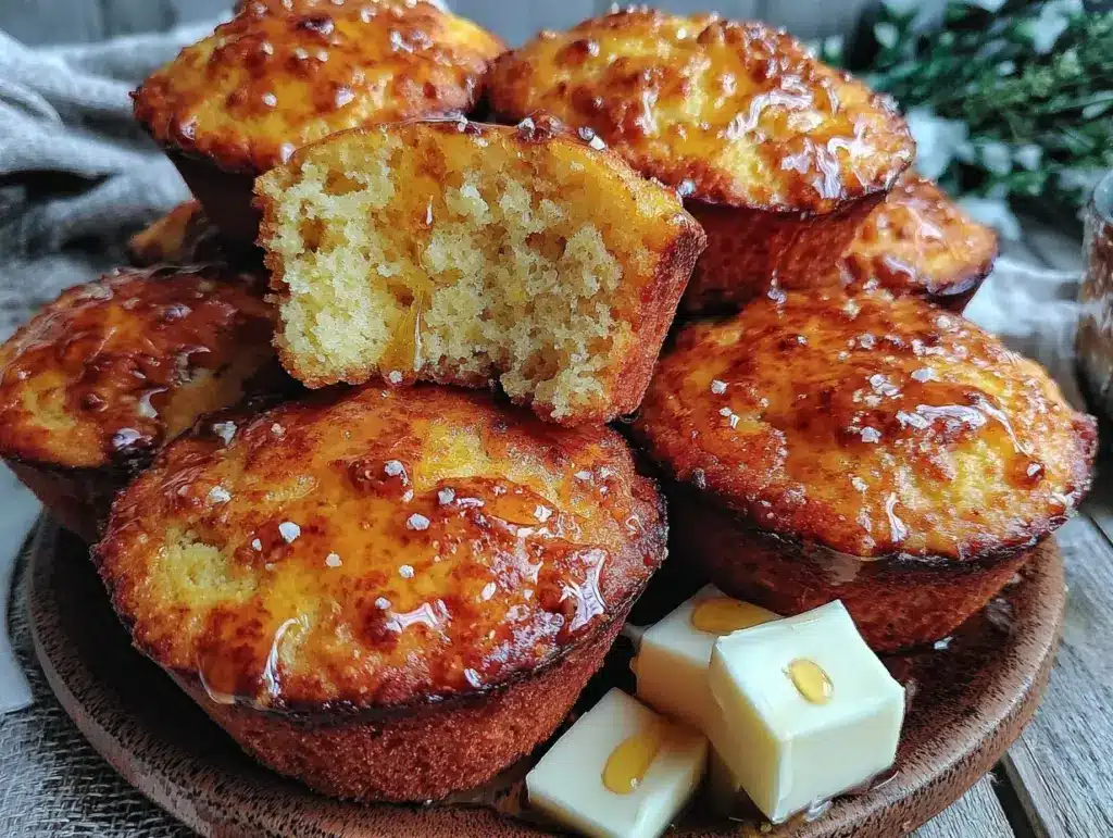 Brown Butter Honey Cornbread Muffins - featured image