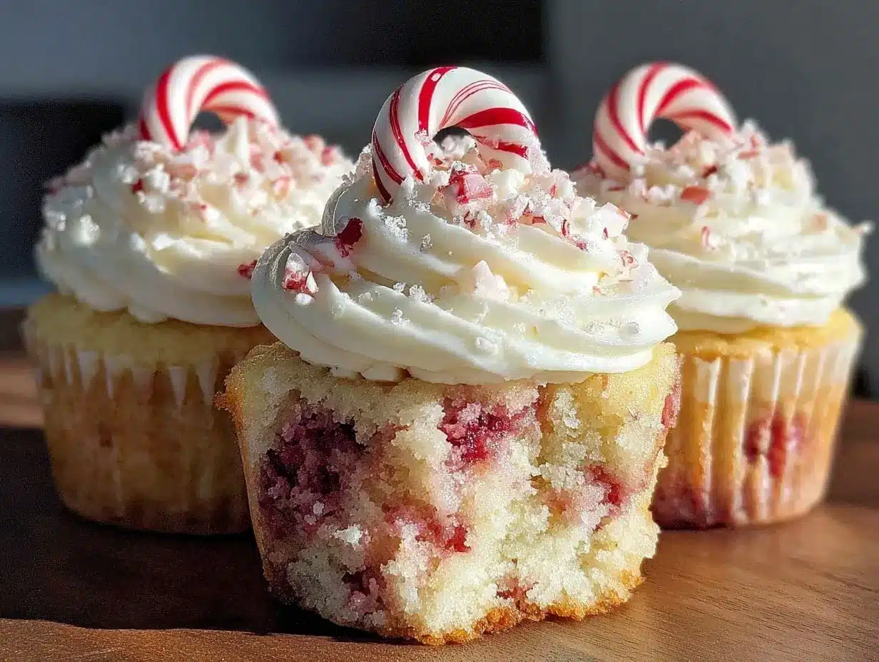 candy cane cupcakes preparation steps