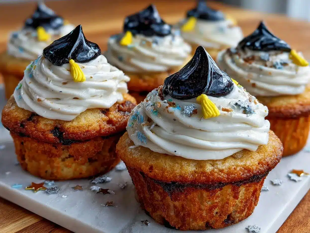 Cap and Gown Cupcakes preparation steps