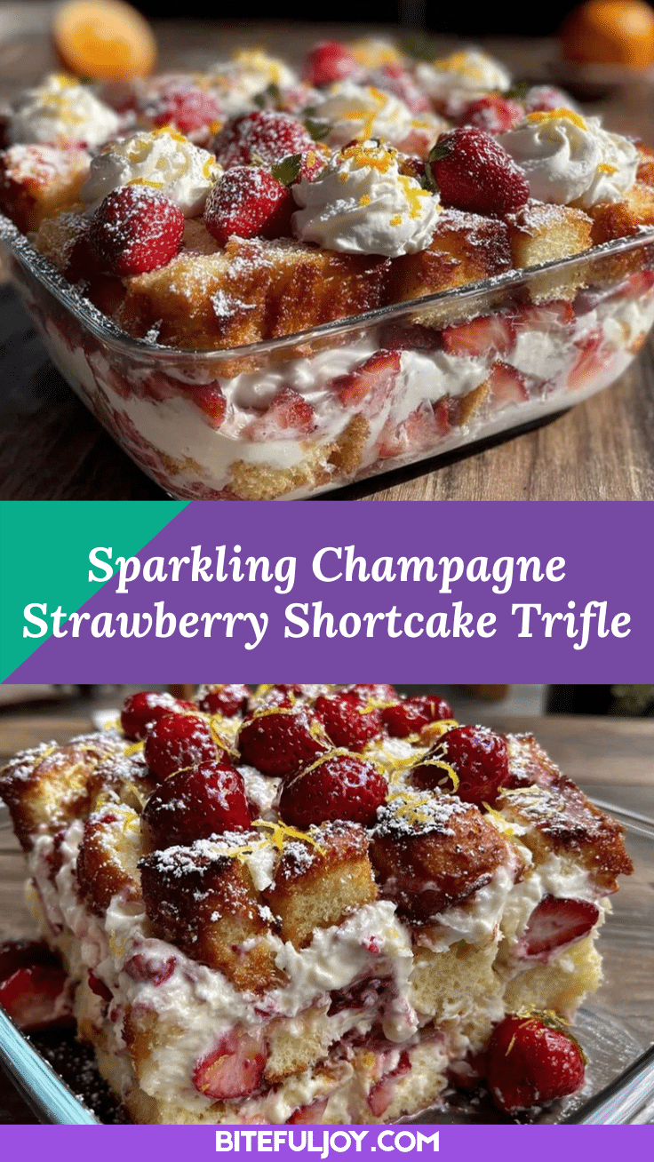 Champagne Strawberry Shortcake Trifle recipe