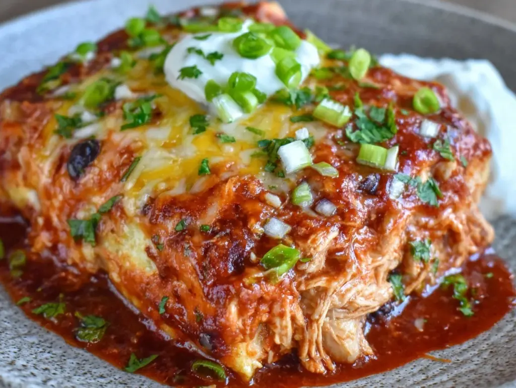 cheesy baked chicken enchiladas - featured image