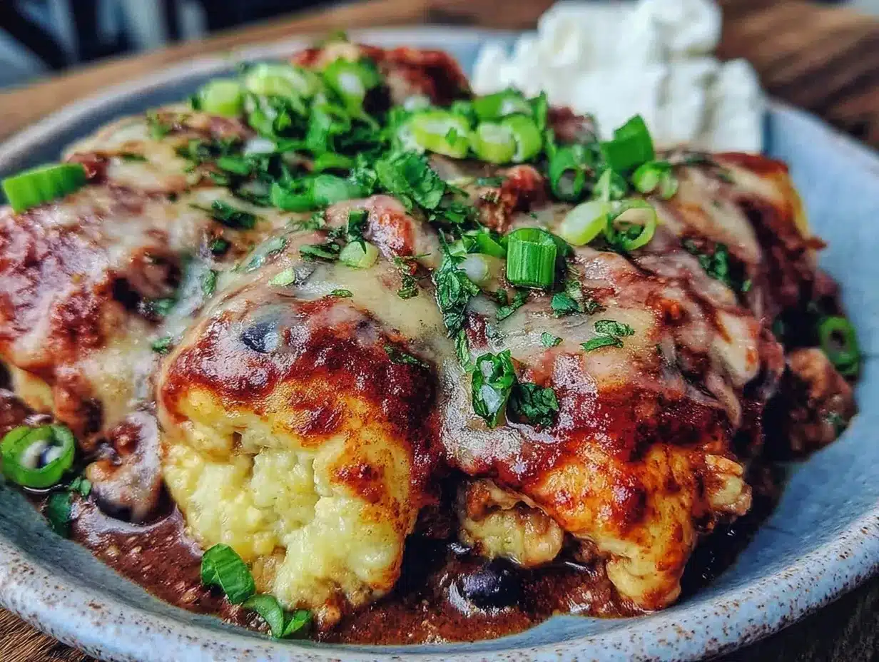 cheesy baked chicken enchiladas preparation steps