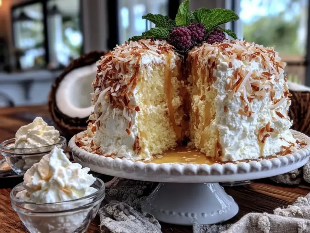 coconut tres leches - featured image