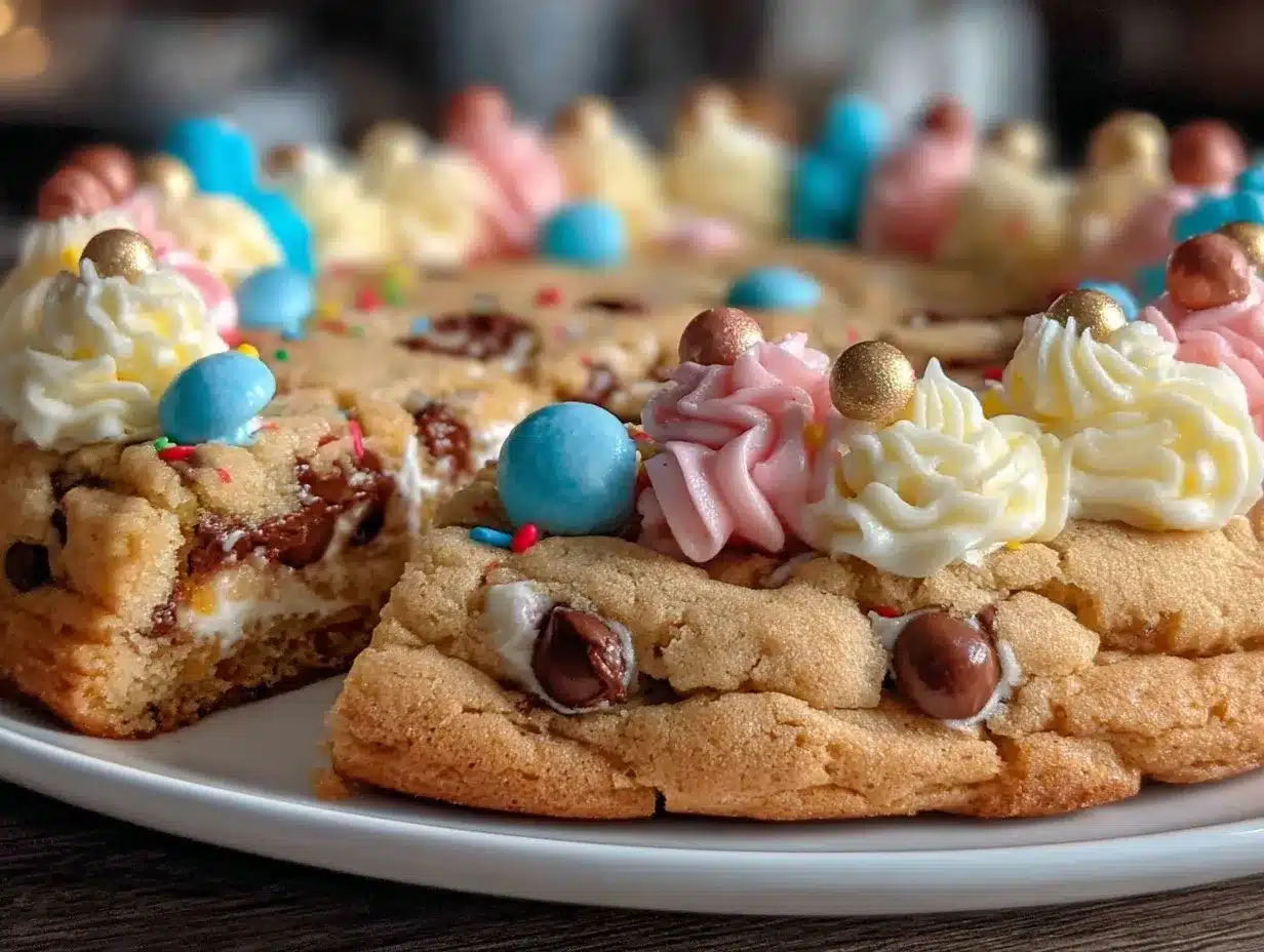 Congratulations Banner Cookie Cake preparation steps