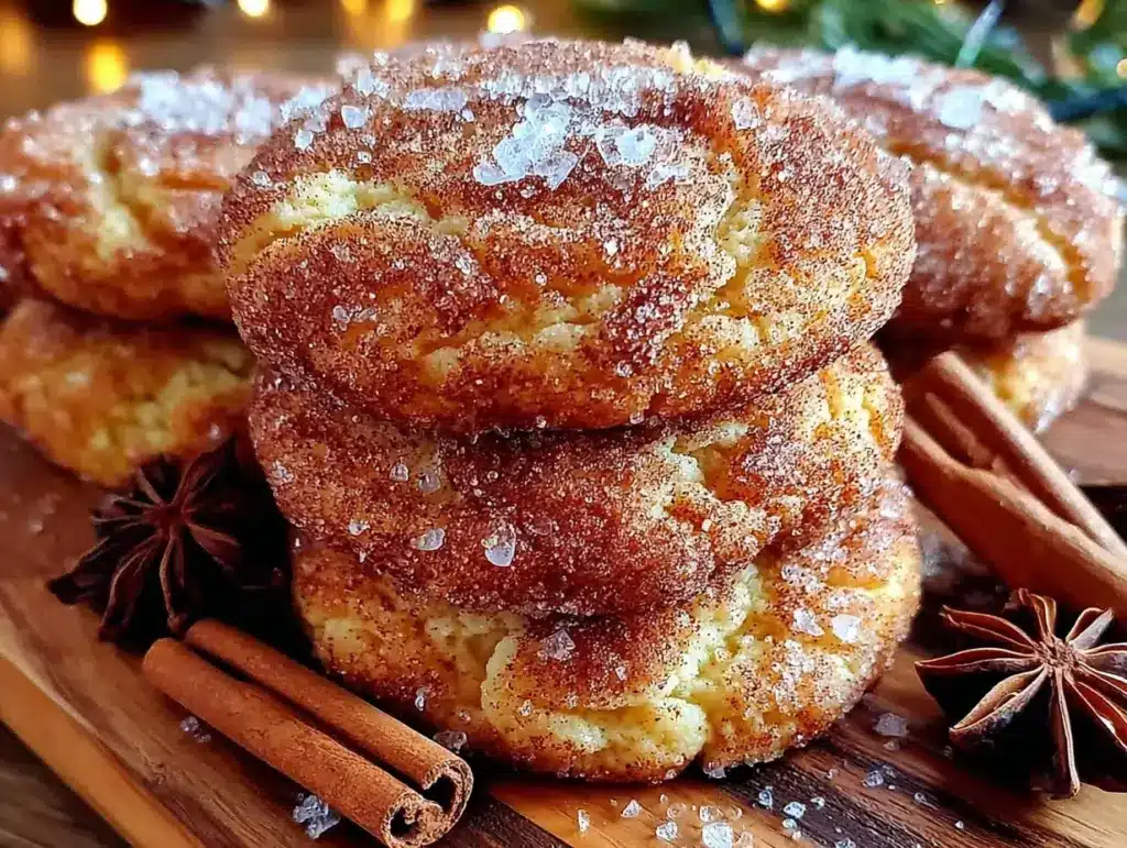 cozy holiday snickerdoodles - featured image