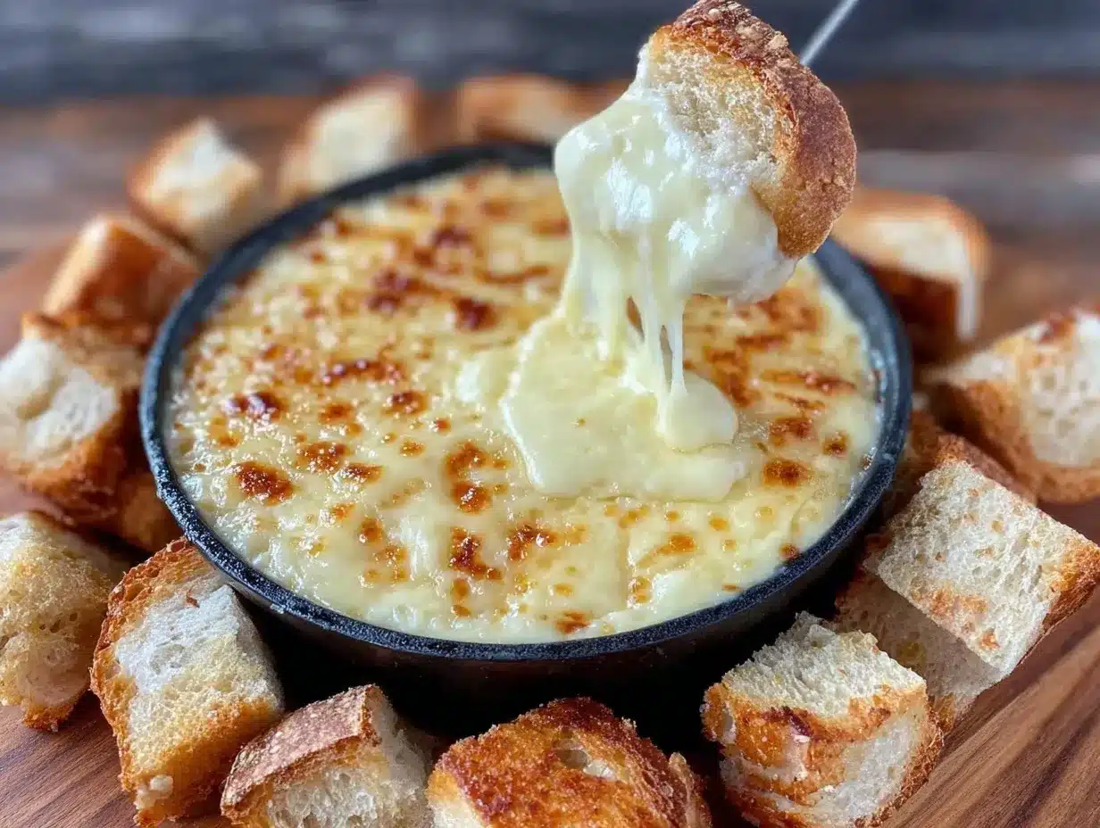 creamy cheese fondue recipe preparation steps