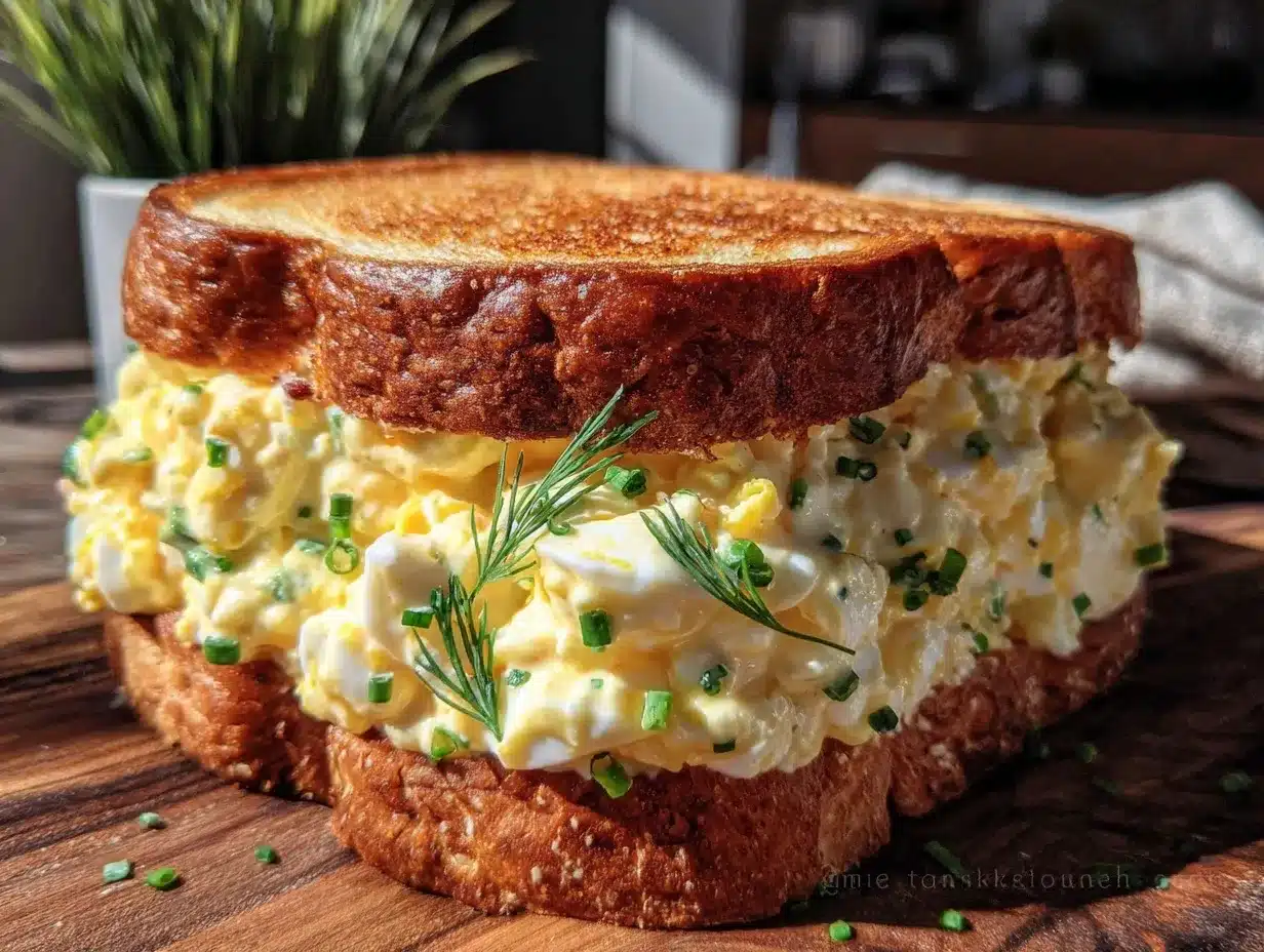 creamy egg salad sandwich preparation steps