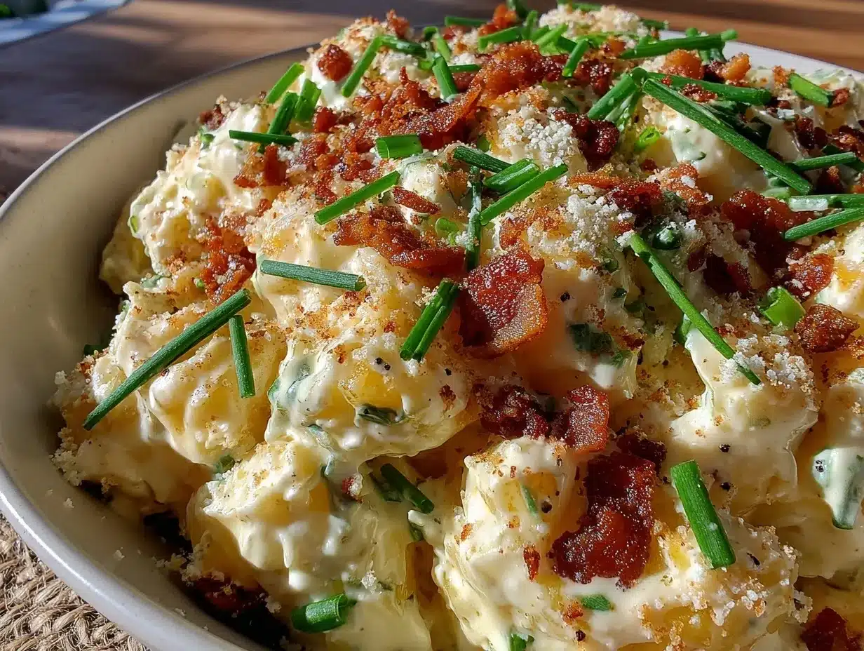 creamy loaded potato salad preparation steps