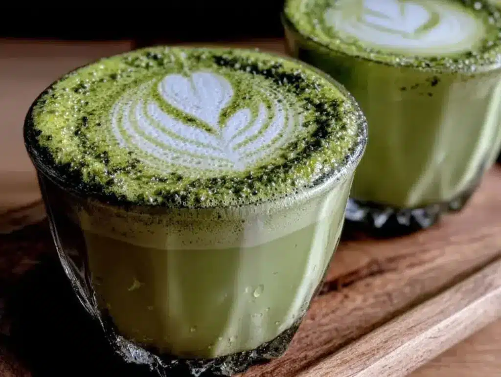 creamy matcha latte - featured image