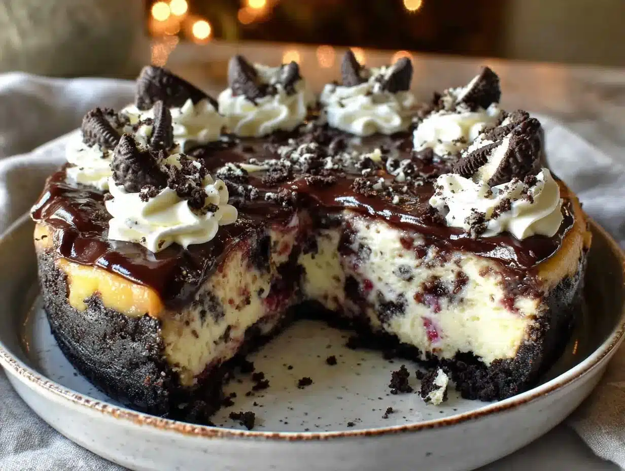 creamy Oreo cheesecake preparation steps