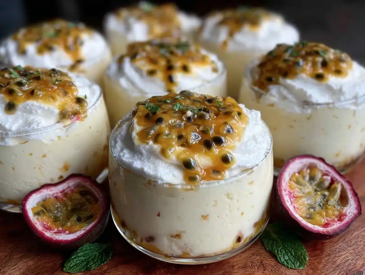 creamy passion fruit mousse cups preparation steps