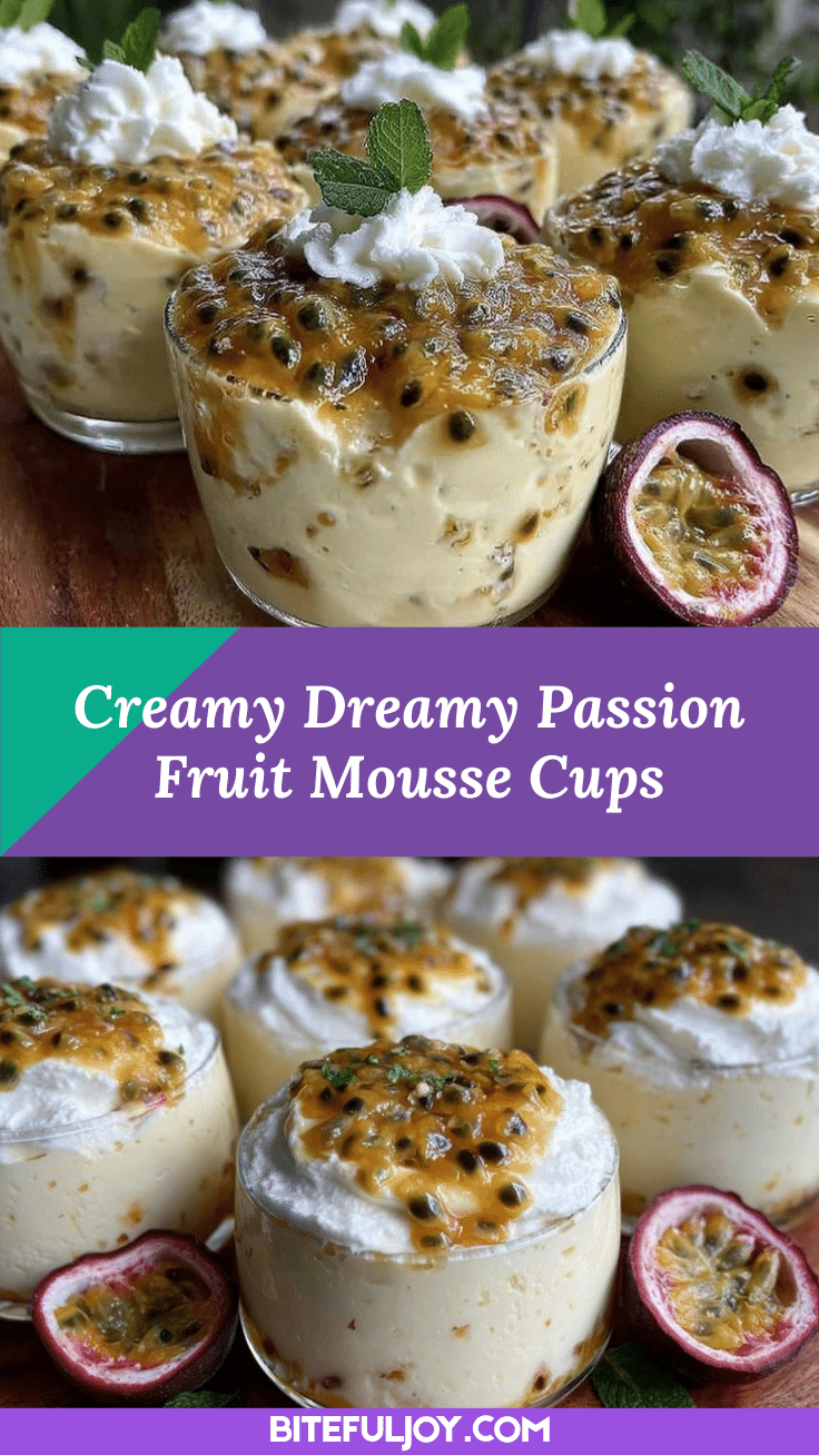creamy passion fruit mousse cups recipe