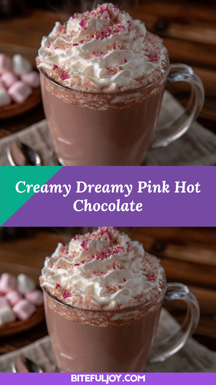 creamy pink hot chocolate recipe