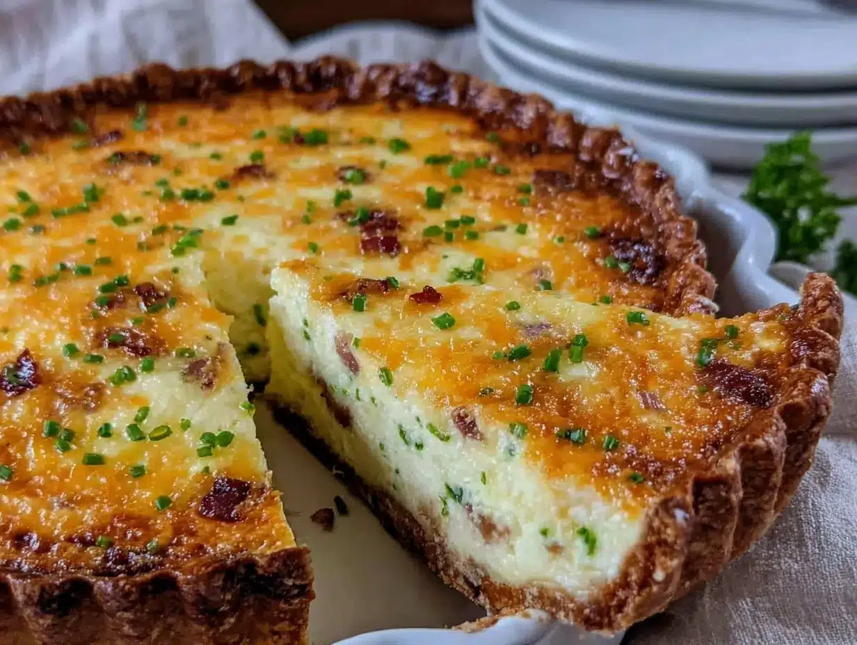 Creamy Quiche Lorraine preparation steps