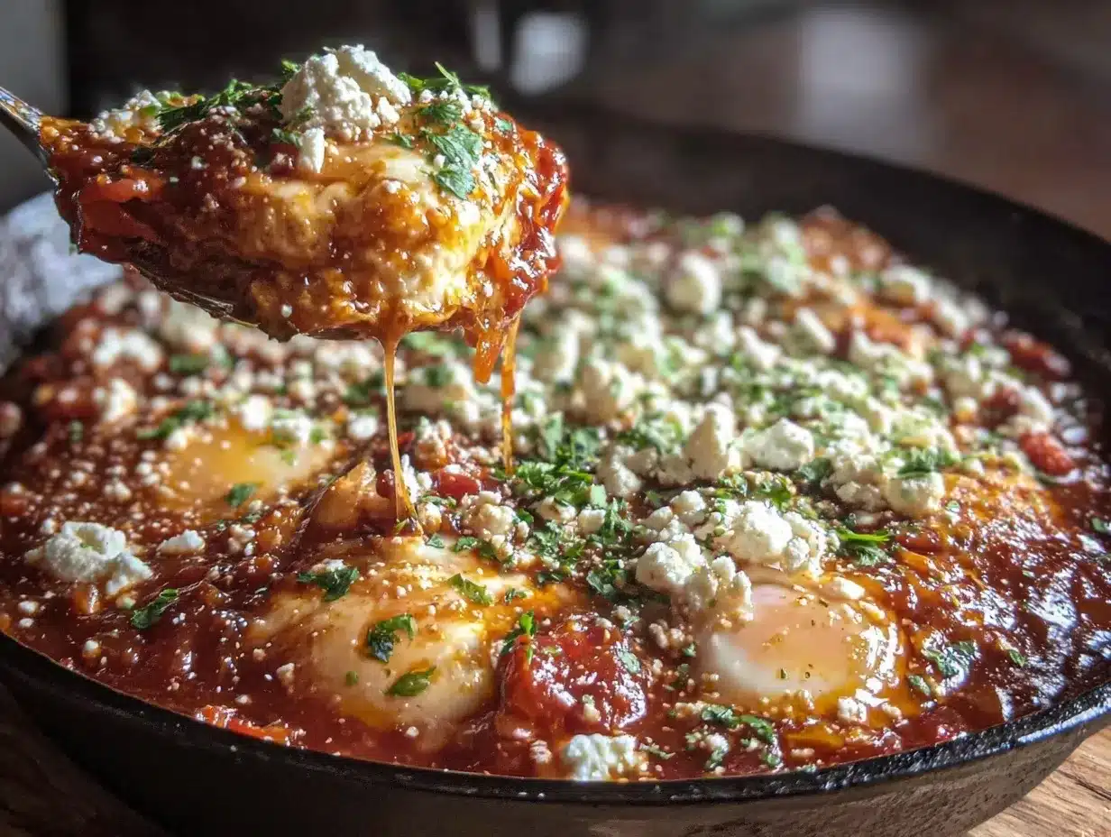 creamy shakshuka skillet preparation steps