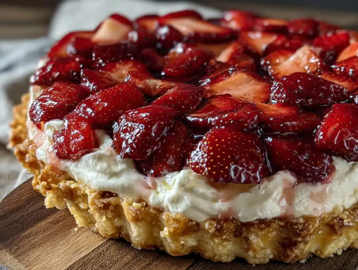 creamy strawberry cream pie preparation steps