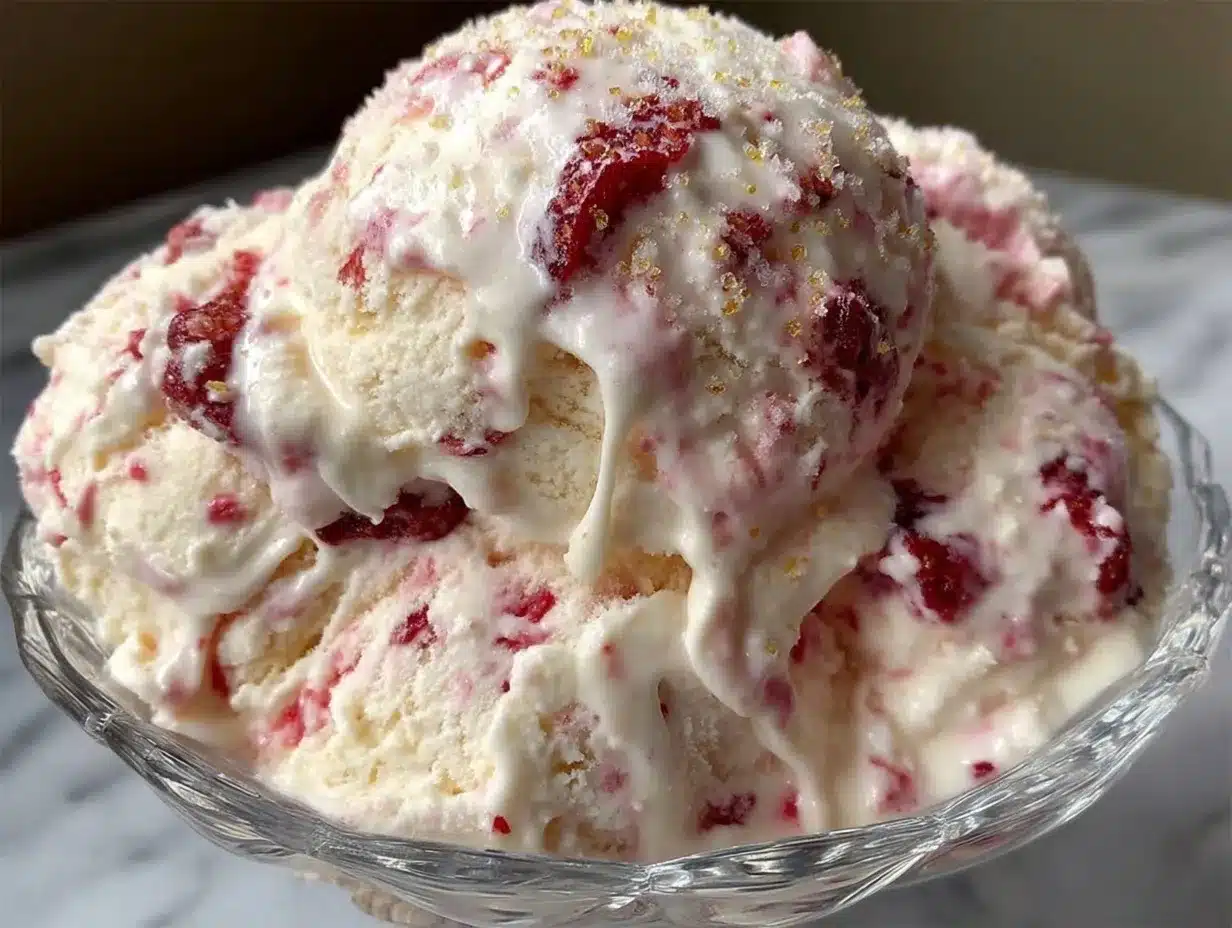 creamy strawberry ice cream recipe preparation steps