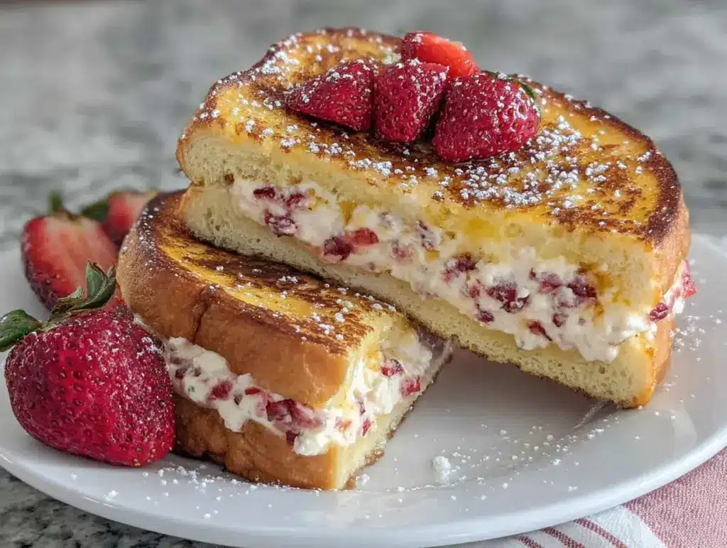 creamy stuffed French toast - featured image