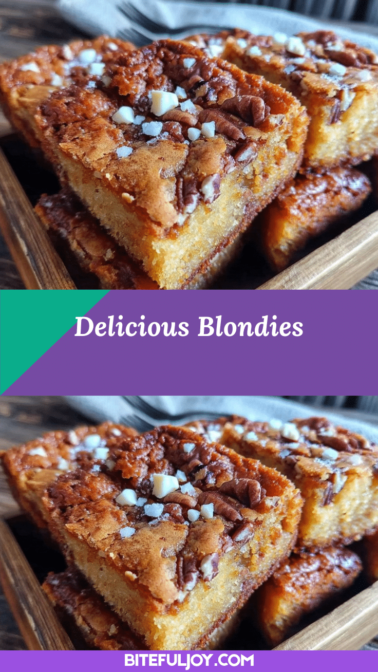 crispy and tender blondies recipe