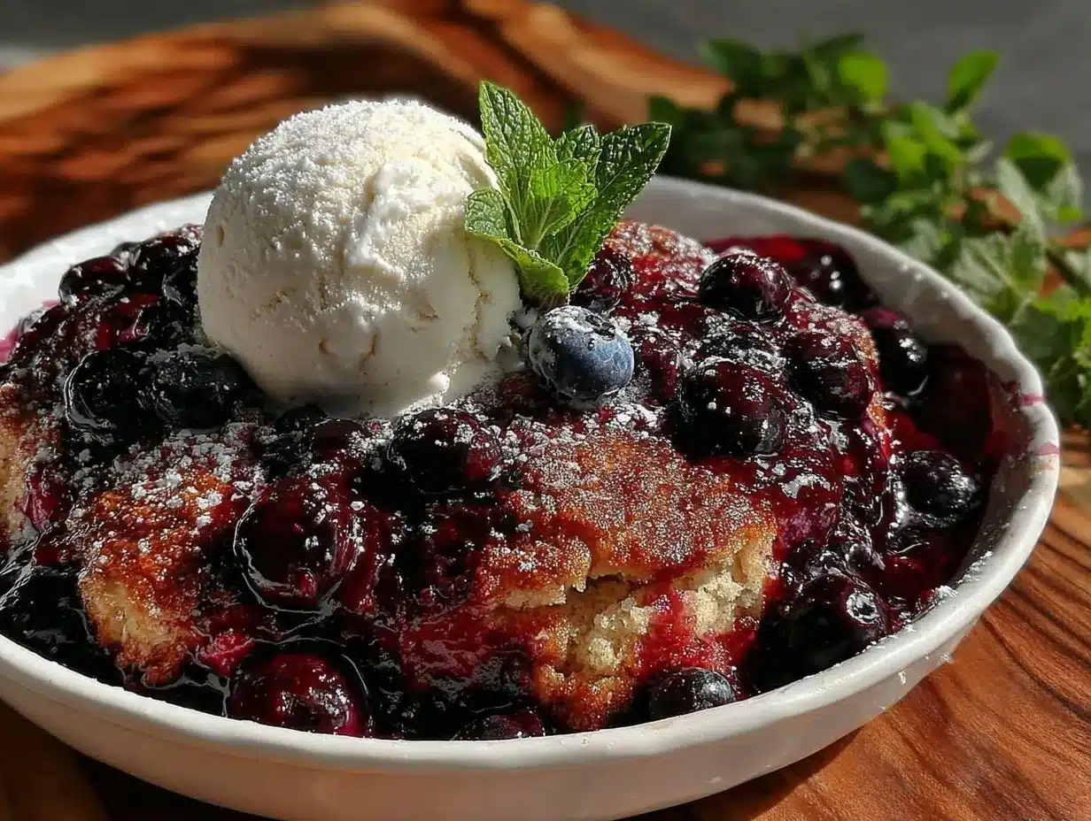 crispy blueberry cobbler preparation steps
