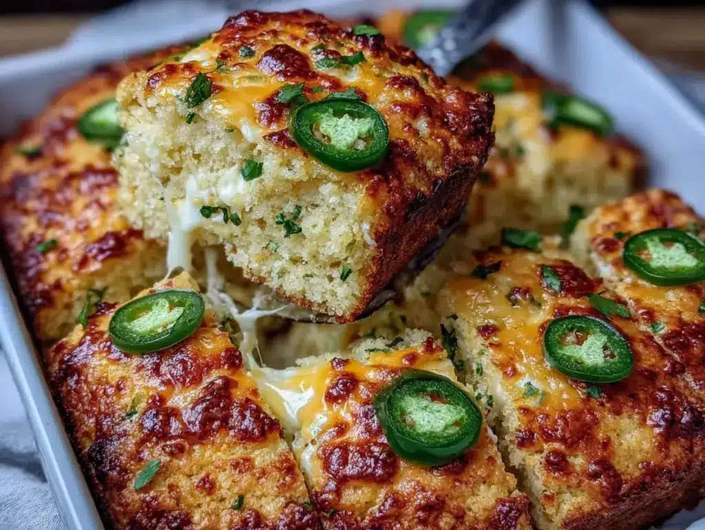 crispy cheesy jalapeño cornbread - featured image