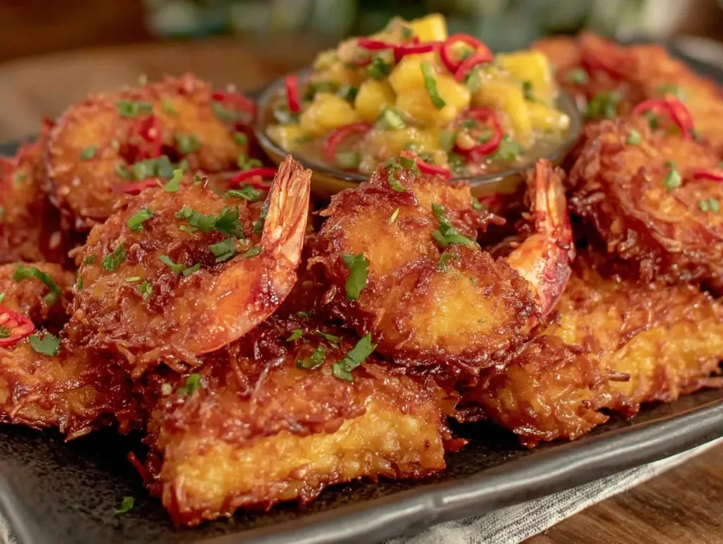 crispy coconut shrimp recipe - featured image