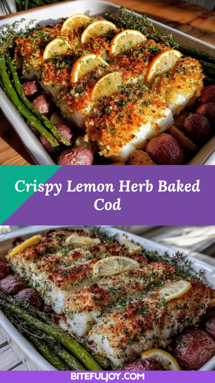 crispy lemon herb baked cod recipe