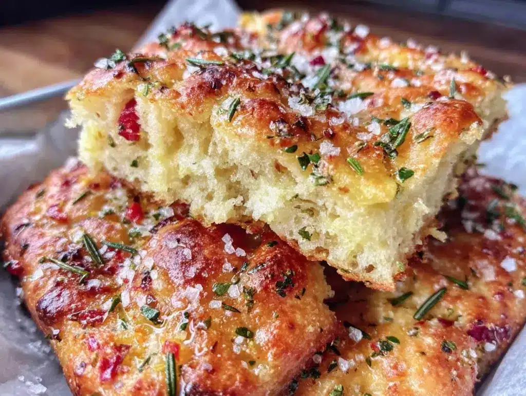 crispy olive oil herb flatbread - featured image