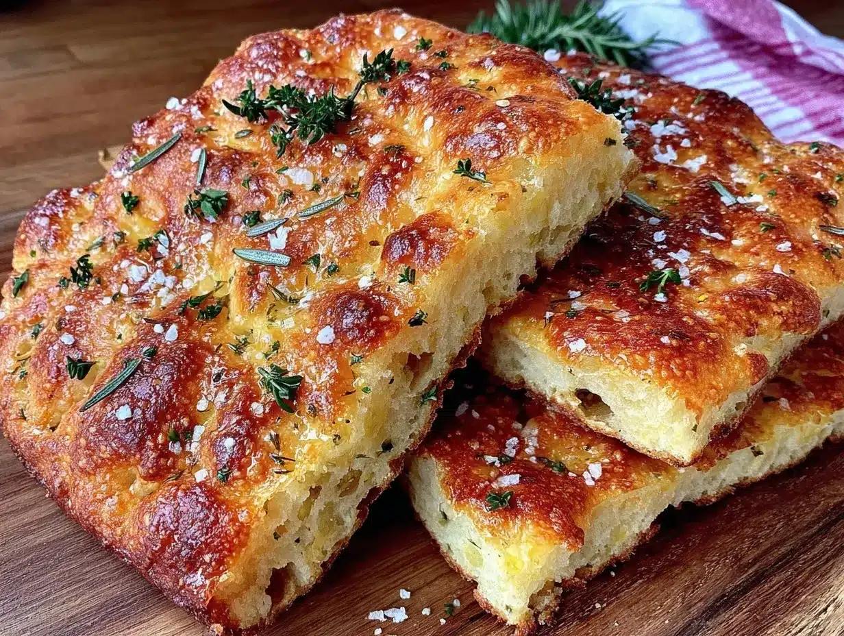 crispy olive oil herb flatbread preparation steps