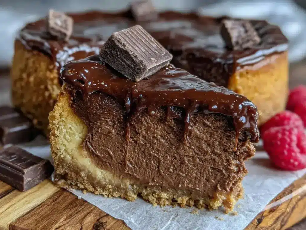 decadent chocolate cheesecake - featured image