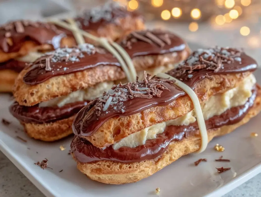 diploma shaped chocolate eclairs - featured image