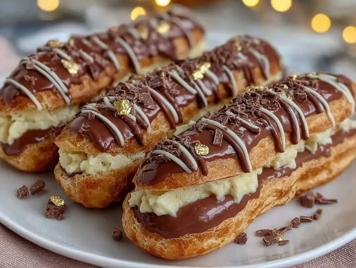diploma shaped chocolate eclairs preparation steps