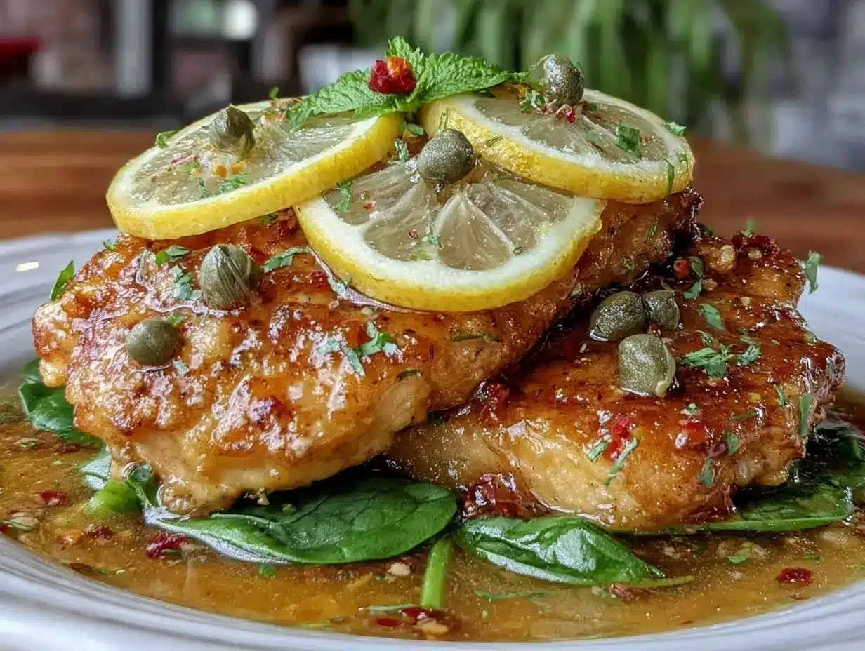 easy zesty chicken piccata for two preparation steps