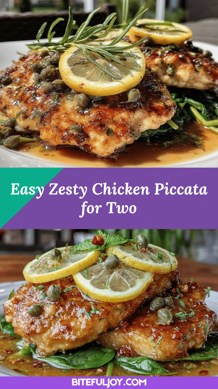 easy zesty chicken piccata for two recipe