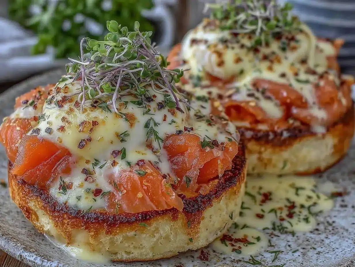 eggs benedict with smoked salmon preparation steps