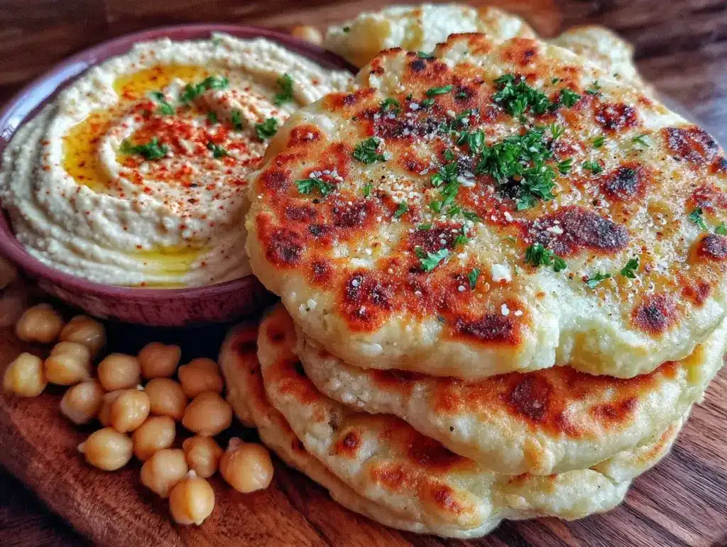 fluffy homemade pita bread - featured image