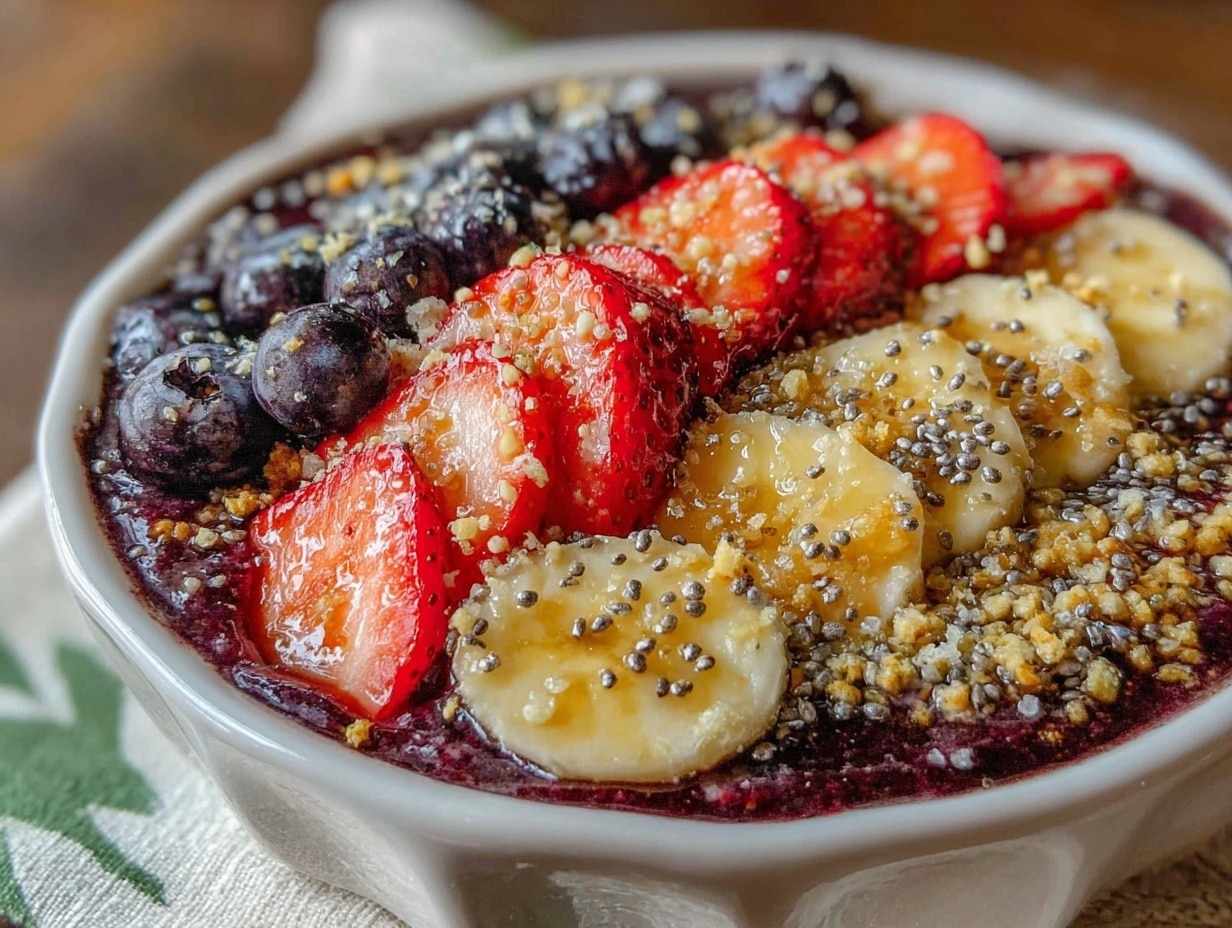 fresh acai bowl preparation steps