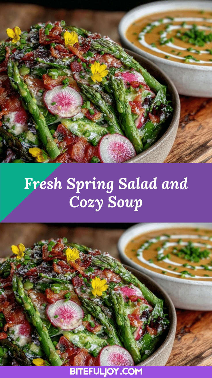 fresh spring salad and cozy soup recipe recipe