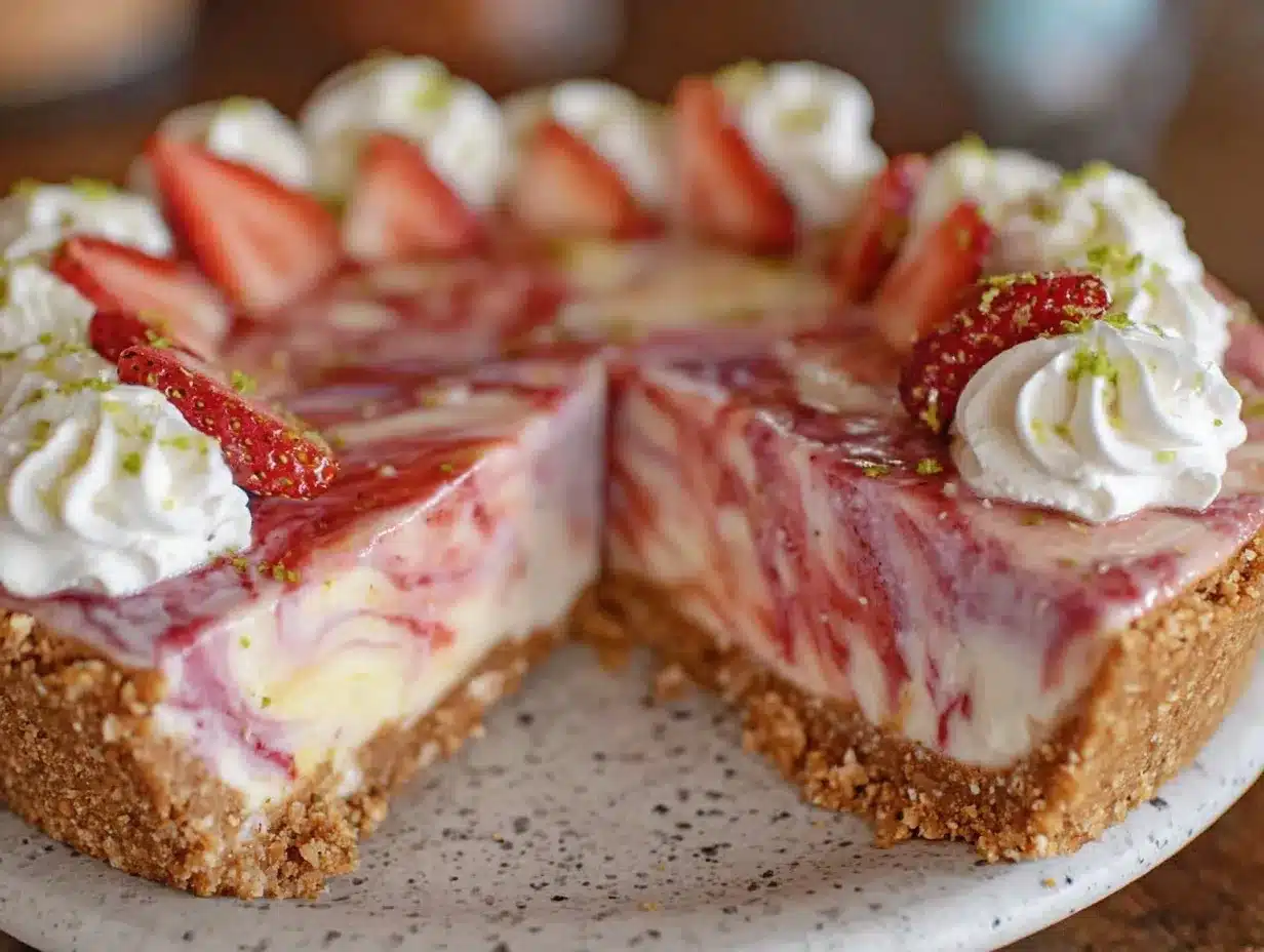 Frozen strawberry margarita pie preparation steps