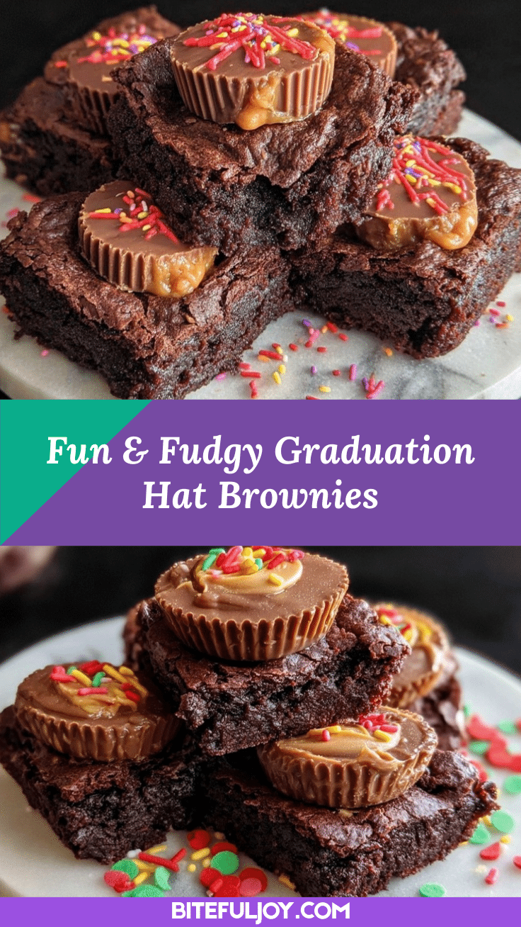 fudgy graduation hat brownies recipe