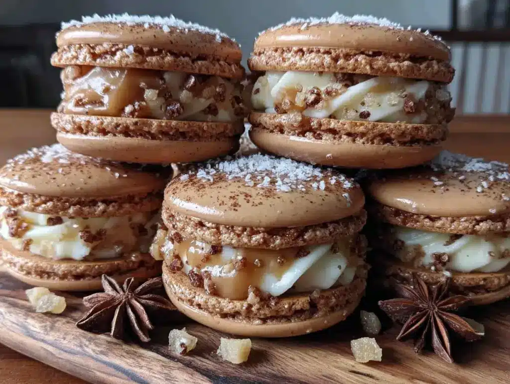 gingerbread macarons - featured image