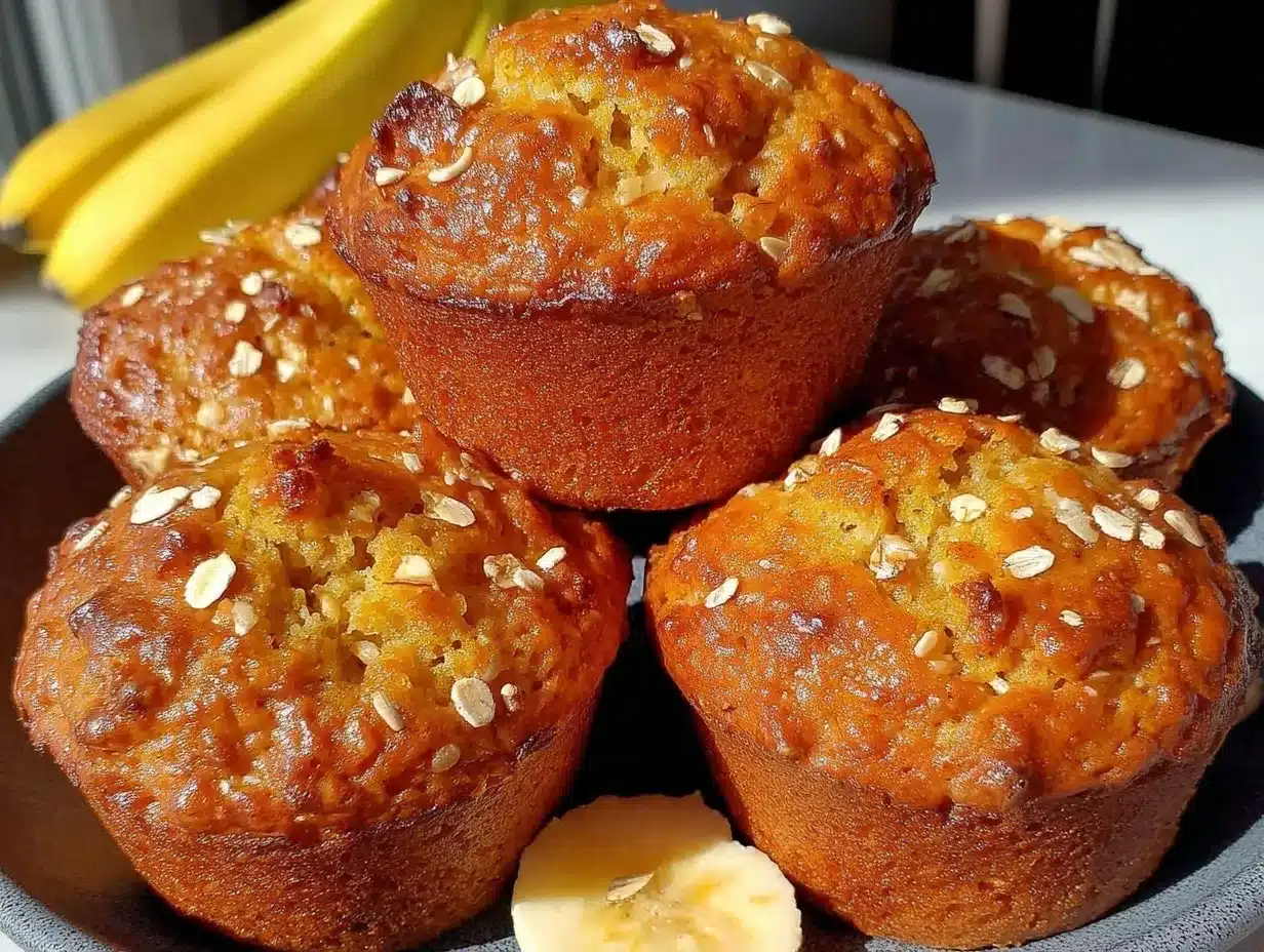 gluten free banana oat muffins preparation steps