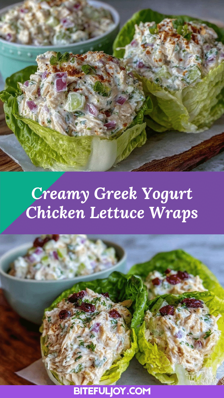 Greek Yogurt Chicken Salad Lettuce Wraps recipe