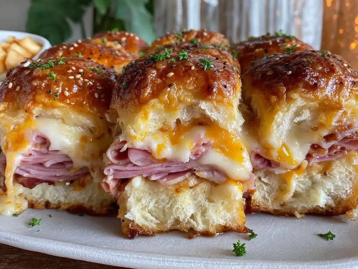 Hawaiian ham and cheese sliders preparation steps