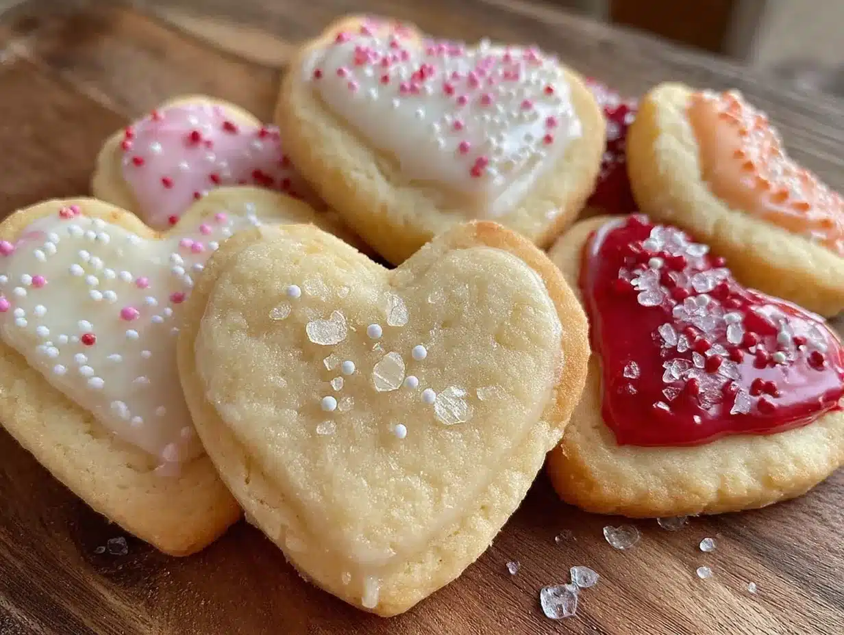 heart shaped sugar cookies preparation steps