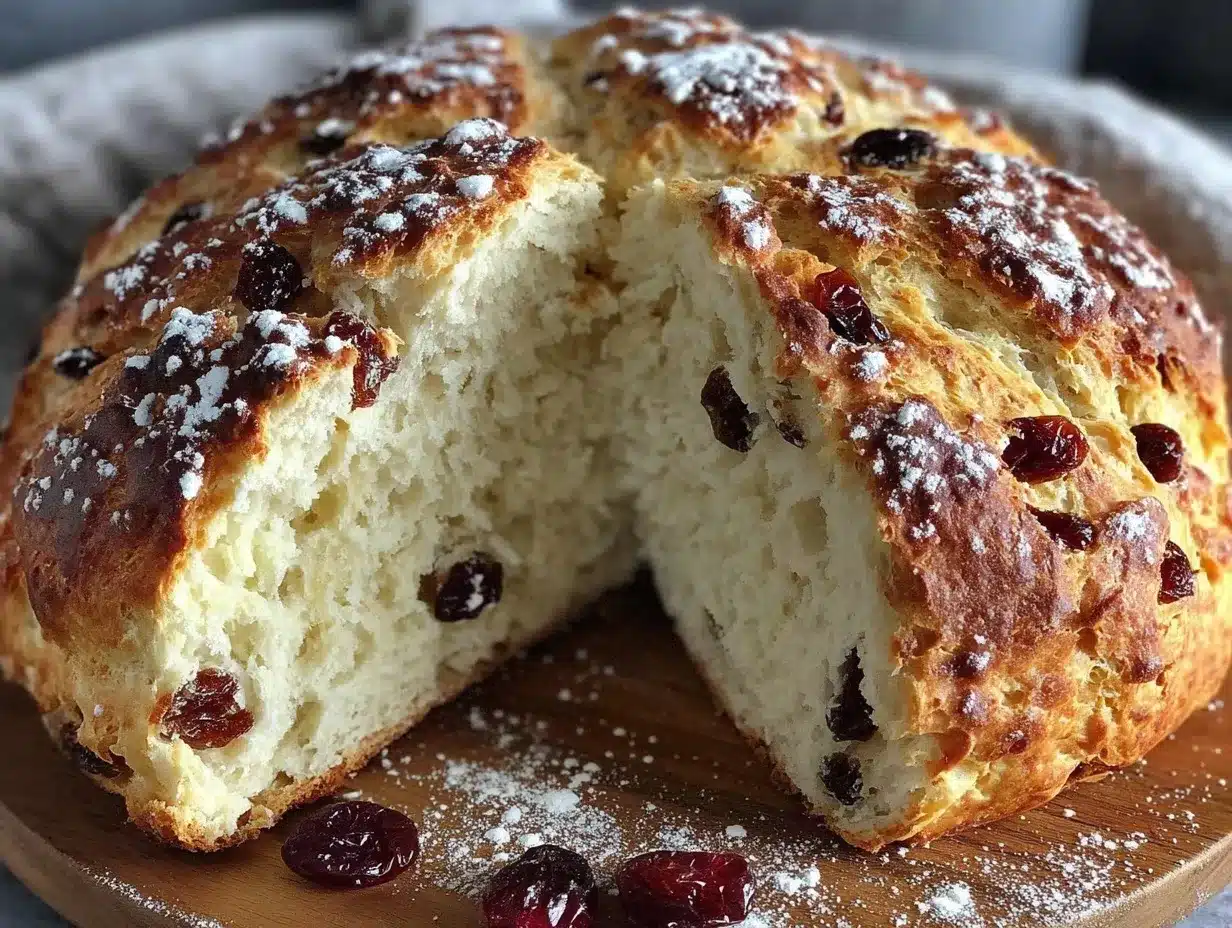 Irish soda bread with raisins preparation steps