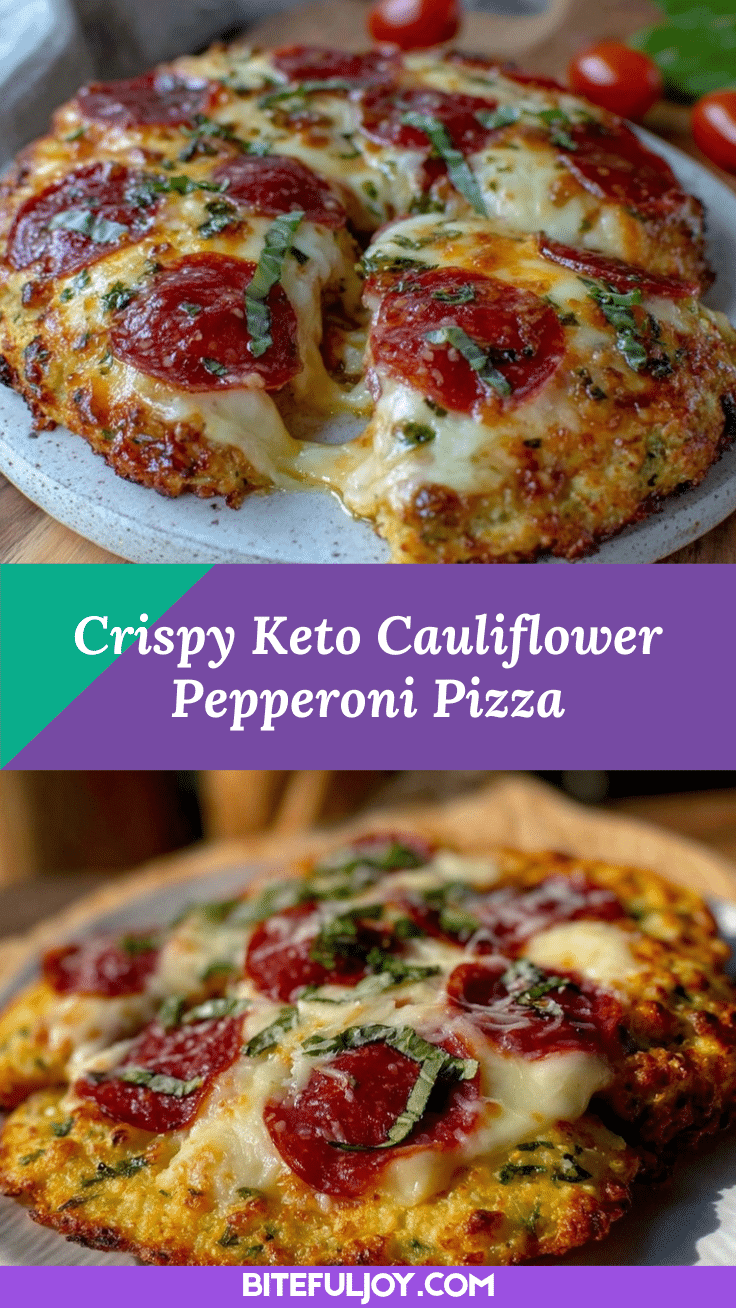 keto cauliflower crust pepperoni pizza recipe