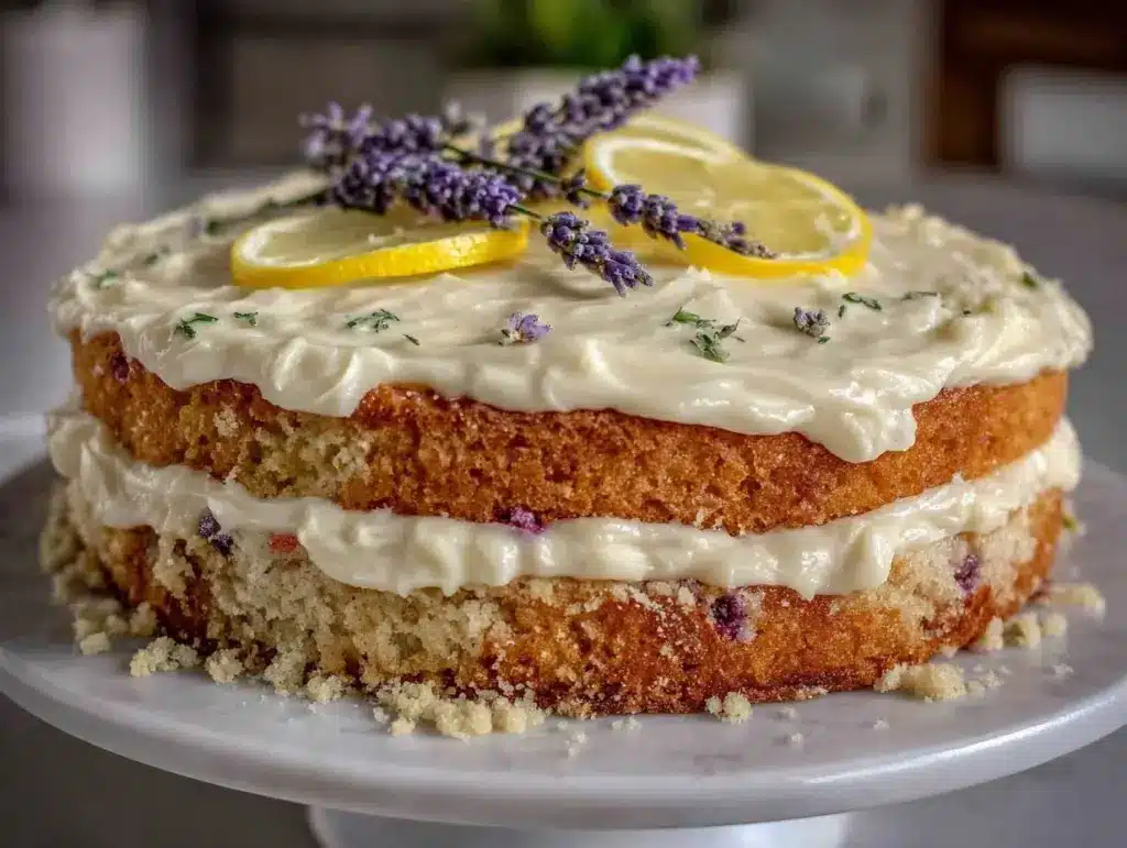Lavender Lemon Layer Cake - featured image