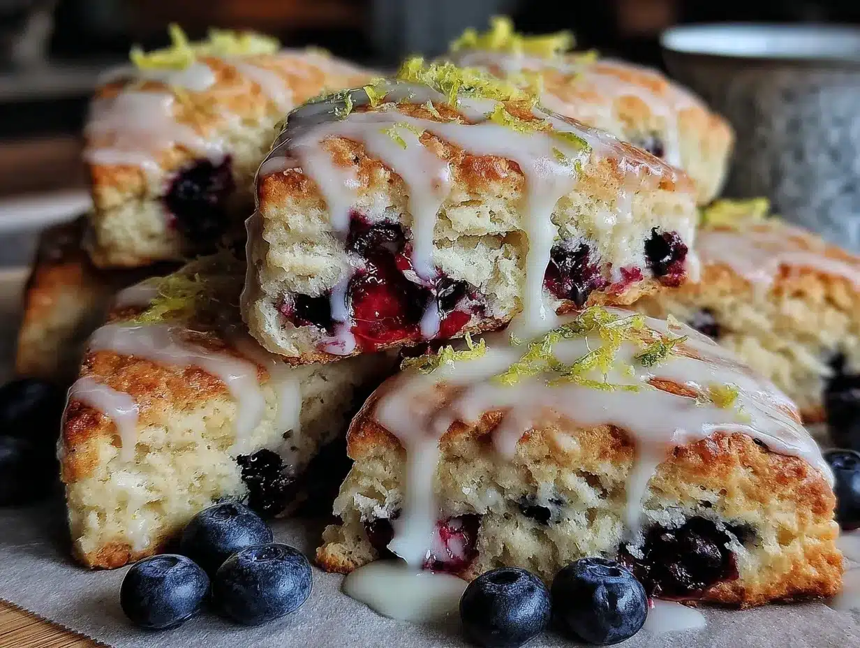 lemon blueberry scones preparation steps