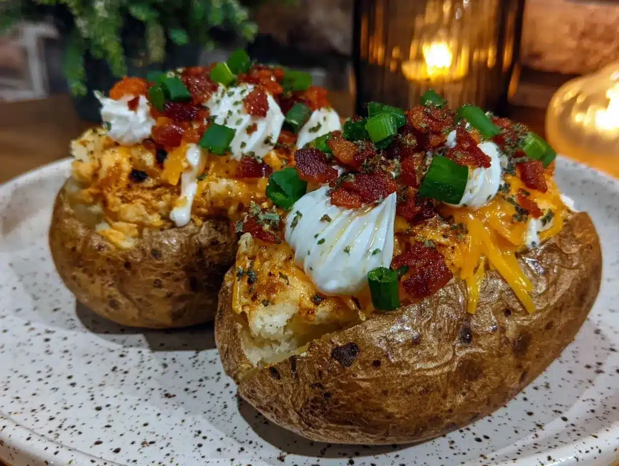 loaded baked potato bar preparation steps